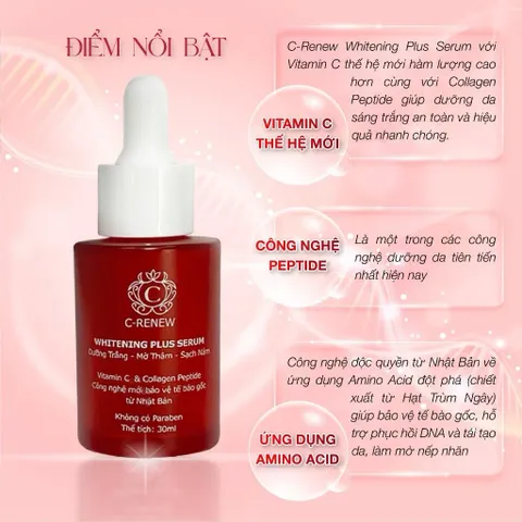 Serum Dưỡng Trắng Mờ Thâm Sạch Nám C-Renew Whitenting Plus Với Vitamin C,Collagen Peptide (Date cận) 866294