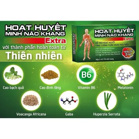 Hoạt Huyết Minh Não Khang Extra hỗ trợ hoạt huyết giảm mệt mỏi đau đầu mất ngủ suy nhược tiền đình 866296