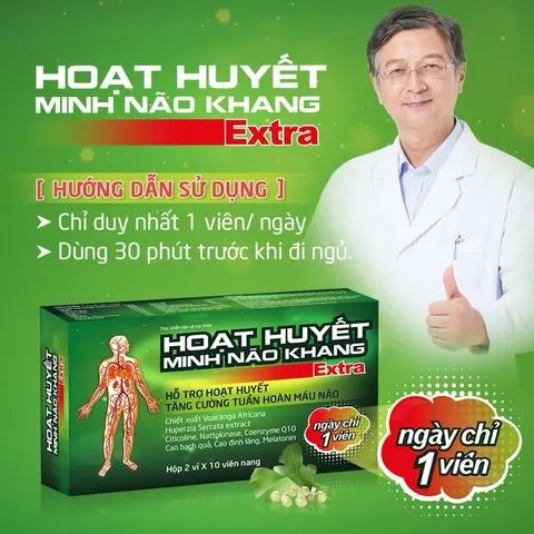 Hoạt Huyết Minh Não Khang Extra hỗ trợ hoạt huyết giảm mệt mỏi đau đầu mất ngủ suy nhược tiền đình 866296