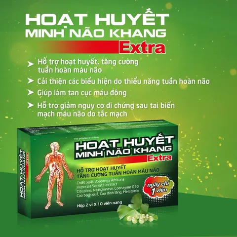 Hoạt Huyết Minh Não Khang Extra hỗ trợ hoạt huyết giảm mệt mỏi đau đầu mất ngủ suy nhược tiền đình 866296