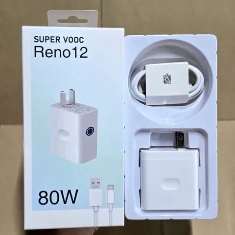 Bộ sạc nhanh SuperVOOC Reno12 80W kèm cáp Type-C bảo hành 12 tháng
