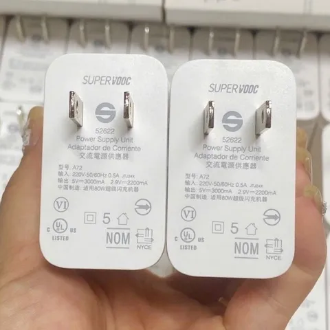 Bộ sạc nhanh SuperVOOC Reno12 80W kèm cáp Type-C bảo hành 12 tháng