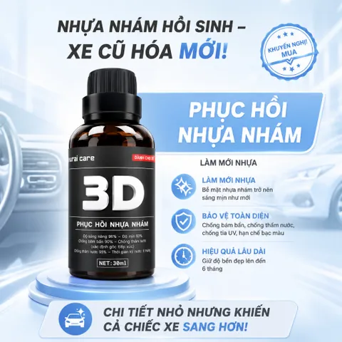Dung dịch phục hồi nhựa nhám Samurai Care- phục hồi nhựa làm mới nhựa