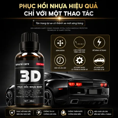 Dung dịch phục hồi nhựa nhám Samurai Care- phục hồi nhựa làm mới nhựa