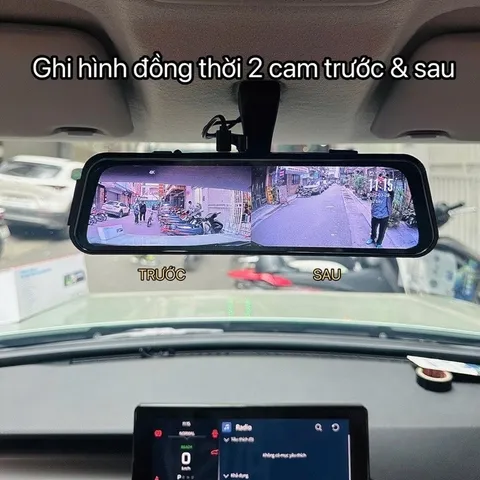 Camera hành trình A10 XETABON wifi kết nối CarPlay bản đồ Vietmap cảnh báo tốc độ phạt nguội ghi hình 4K trước sau
