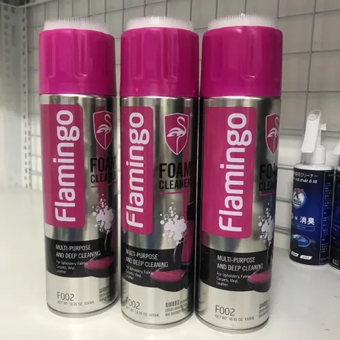 Xịt vệ sinh đa năng Flamingo F002 Foam Cleaner dạng bọt vệ sinh nội thất ghế da cánh cửa taplo mùi thơm nhẹ