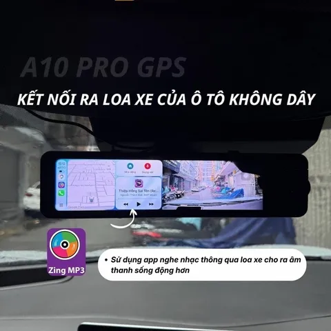 Camera hành trình A10 Pro XETABON kết nối carplay wifi, có GPS tích hợp Vietmap Live cảnh báo giao thông, 3 camera