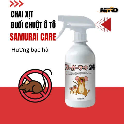 Chai xịt đuổi chuột SAMURAI CARE Hương Bạc Hà Cho xe hơi và mọi nơi Xua đuổi chuột hiệu quả,an toàn.