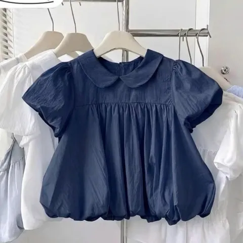 Áo Babydoll Nữ Gió Su Mềm Cổ Sen Dáng Bí Tay Bồng – Áo Kiểu Tiểu Thư Hàn Quốc Nàng Thơ- A34| Mii Closet