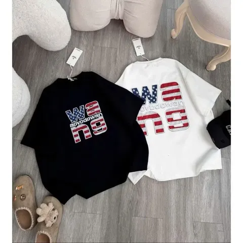Áo Phông Nam Nữ In Chữ Wang Chất Cottton Form Rộng - Áo Thun Unisex Freesize In Chữ Cá Tính Thoáng Mát