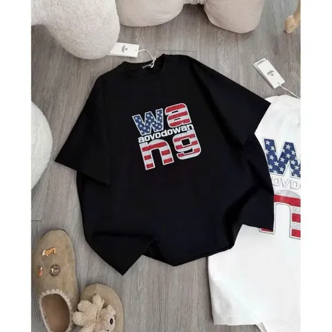 Áo Phông Nam Nữ In Chữ Wang Chất Cottton Form Rộng - Áo Thun Unisex Freesize In Chữ Cá Tính Thoáng Mát