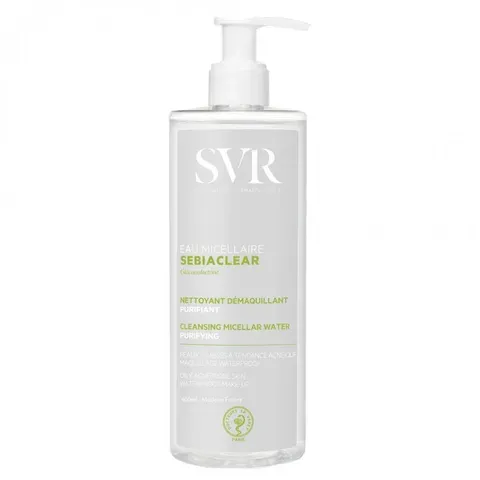 Nước Tẩy Trang SVR Sebiaclear Eau Micellaire 400ml - Sạch Nhờn, Mụn cho Da Nhạy Cảm, Chính Hãng, Không Cồn & Paraben 866497