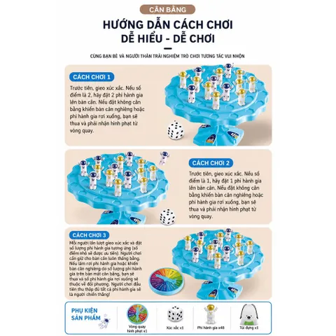Đồ Chơi Cân Bằng Phi Hành Gia – Rèn Luyện Tư Duy Cho Bé
