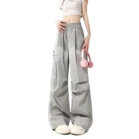 Quần ống rộng nữ túi hộp cá tính – Quần baggy ống suông phong cách Hàn Quốc