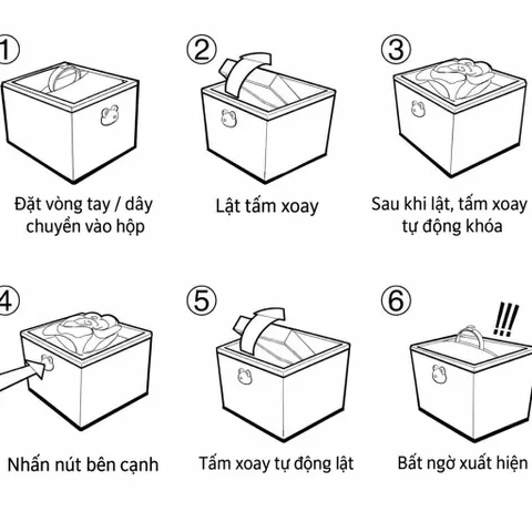 Hộp Quà Bất Ngờ Sinh Nhật Mini – Hộp Quà Có Đèn Phát Sáng Kèm 2 Nến, Quà Tặng Người Yêu Bạn Bè
