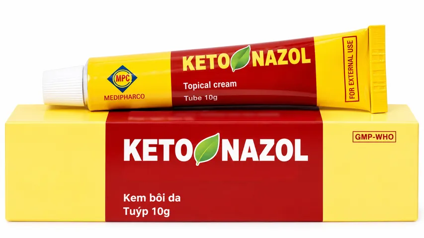[Chính Hãng] Kem bôi ngoài da KETO 10g bôi nấm men, hắc lào, lang ben