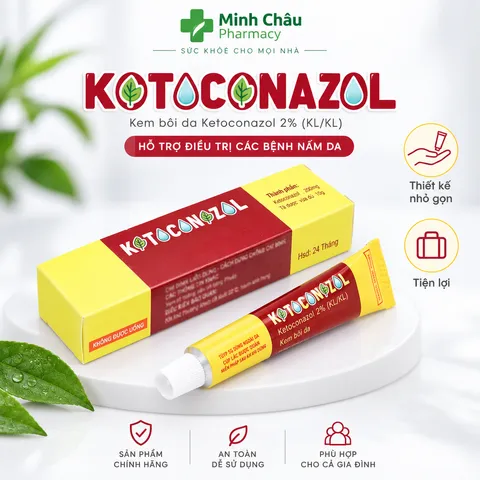 [Chính Hãng] Kem bôi ngoài da KETO 10g bôi nấm men, hắc lào, lang ben