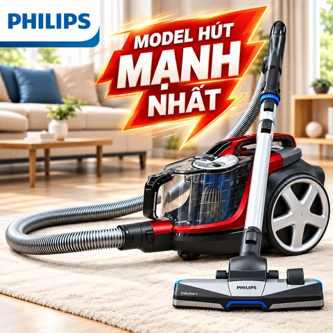 MÁY HÚT BỤI PHILIPS POWERPRO EXPERT FC9735/81 CÔNG SUẤT HÚT MẠNH NHẤT 