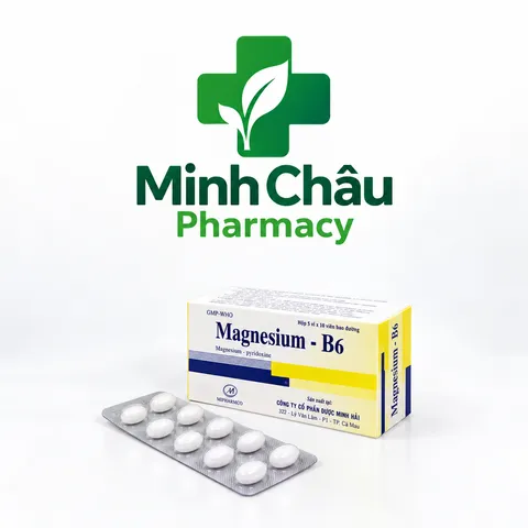Viên uống bổ sung Magnesi và vitamin B6 giảm chuột rút,căng thẳng-Hộp 50 viên- MH