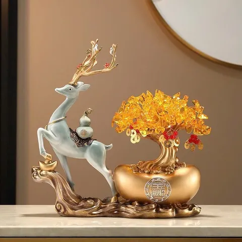 TƯỢNG HƯƠU - NGỰA  Kéo Cây Kim Tiền Tài Lộc –PHÁT TÀI PHÁT LỘC