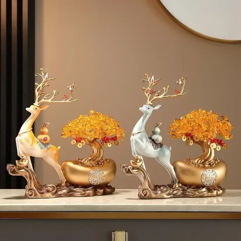 TƯỢNG HƯƠU - NGỰA  Kéo Cây Kim Tiền Tài Lộc –PHÁT TÀI PHÁT LỘC