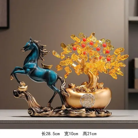 TƯỢNG HƯƠU - NGỰA  Kéo Cây Kim Tiền Tài Lộc –PHÁT TÀI PHÁT LỘC