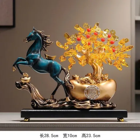 TƯỢNG HƯƠU - NGỰA  Kéo Cây Kim Tiền Tài Lộc –PHÁT TÀI PHÁT LỘC