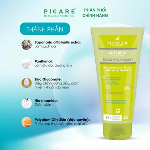 Gel Rửa Mặt Floslek Pharma 200ml - Diệt Khuẩn, Ngừa Mụn Cho Da Nhạy Cảm, Chăm Sóc Mềm Mại và Duy Trì Độ Ẩm 866776