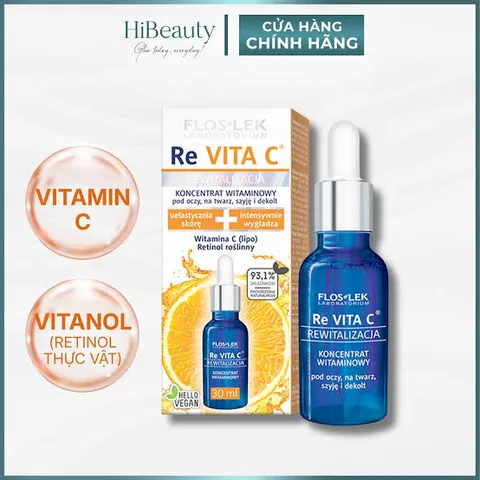 Serum Dưỡng Trắng Da Floslek Re Vita C 30ml - Chống Lão Hóa với Vitamin C & Retinol, Tăng Cường Đàn Hồi, Phục Hồi Sắc Tố Da 866787