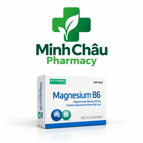 Viên Uống Magnesi B6 BV Bổ Sung Khoáng Chất Cân Bằng Năng Lượng Thư Giãn Cơ Thể (Hộp 100 Viên)