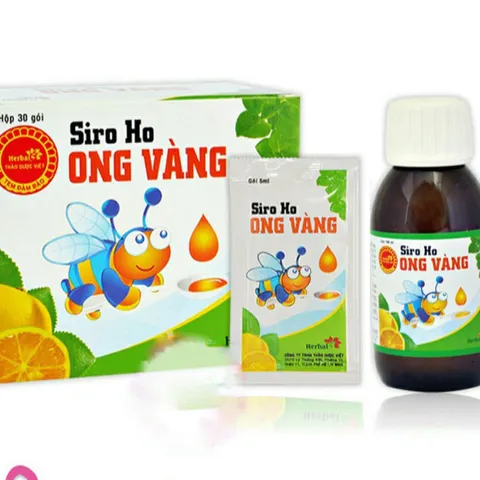 Siro ho ong vàng giúp gói giảm ho, giảm viêm họng hết khò khòe
