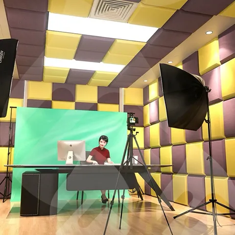 Mút Cách Âm Ô Vuông Trơn 3D