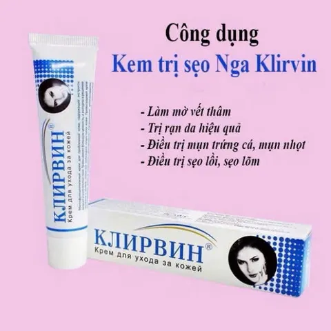 Kem Mờ Sẹo Klirvin Nga 25g, Hỗ Trợ Mờ Thâm, Sẹo Mụn, Rạn Da, Chăm Sóc Phục Hồi Da