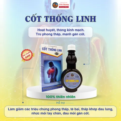 Cốt Thống Linh VĨNH QUANG chai 280ml - Hỗ trợ hoạt huyết, phong thấp, thấp khớp, đau lưng