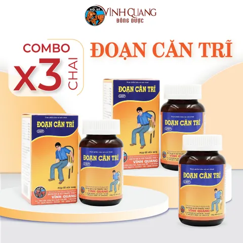 Combo 3 Hộp Đoạn Căn Trĩ VĨNH QUANG - Hỗ trợ giảm trĩ nội, trĩ ngoại - Hộp 60 viên