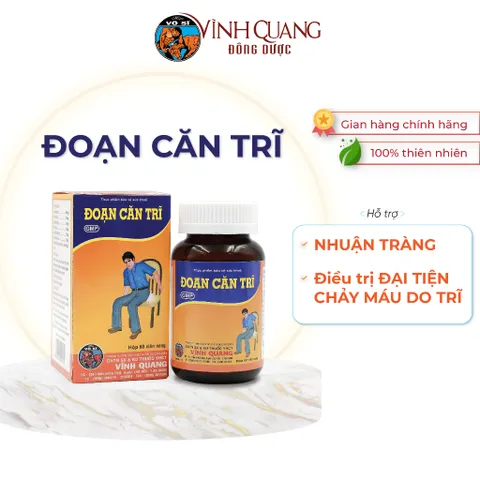 Đoạn Căn Trĩ VĨNH QUANG hộp 60 viên - Hỗ trợ giảm trĩ nội, trĩ ngoại, đại tiện chảy máu do trĩ