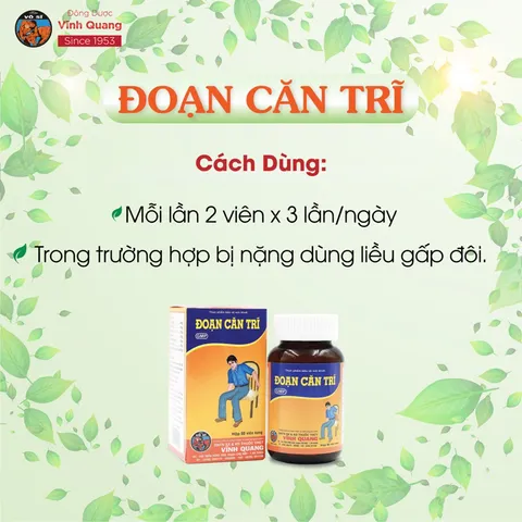 Đoạn Căn Trĩ VĨNH QUANG hộp 60 viên - Hỗ trợ giảm trĩ nội, trĩ ngoại, đại tiện chảy máu do trĩ