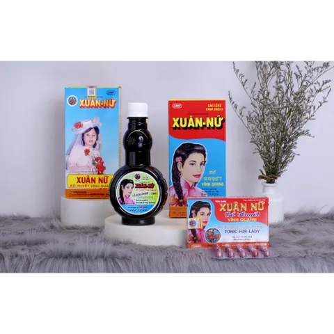 Xuân Nữ Bổ Huyết Vĩnh Quang chai 280ml Hỗ trợ điều hoà kinh nguyệt, đau bụng kinh, bổ máu cho Phụ Nữ