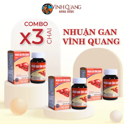 Combo 3 Hộp Nhuận Gan VĨNH QUANG Hỗ trợ thanh nhiệt, tăng cường chức năng gan, gan nhiễm mỡ, 60 viên