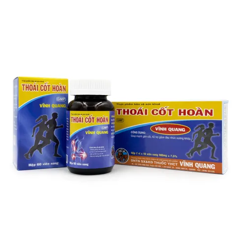 Thoái Cốt Hoàn hộp 60 viên Hỗ trợ giảm đau nhức xương khớp do vận động, đá bóng, thể thao