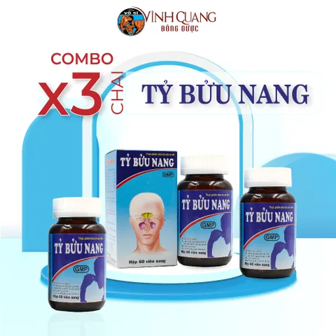 Combo 3 Hộp 60 viên Tỷ Bửu Nang VĨNH QUANG -Viêm xoang, Viêm mũi dị ứng, Nghẹt mũi, Chảy nước mũi