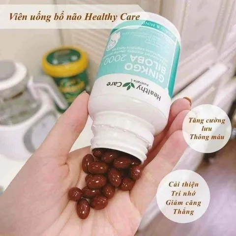 BỔ NÃO Heathy Care GINKGO BILOBA 2000mg 100v 868061