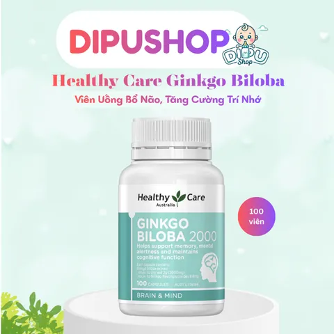 BỔ NÃO Heathy Care GINKGO BILOBA 2000mg 100v 868061