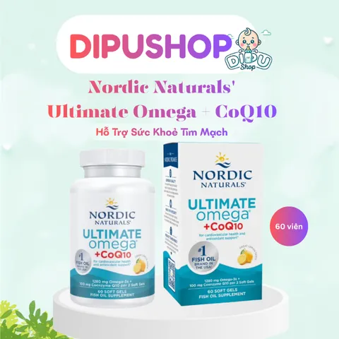 Dầu Cá Nordic Ultimate Omega 1280mg + CoQ10 100mg Hàng Mỹ Chính Hãng Vị Chanh 868072