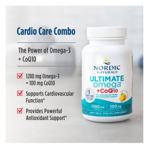 Dầu Cá Nordic Ultimate Omega 1280mg + CoQ10 100mg Hàng Mỹ Chính Hãng Vị Chanh 868072