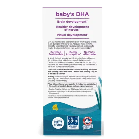 120ml Siro dầu cá Nordic Naturals Baby's DHA cho bé sơ sinh từ 0-12 tháng tuổi 868100