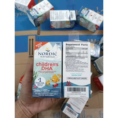 120 VIÊN Viên nhai Dha Nordic cho bé từ 3 đến 6 tuổi