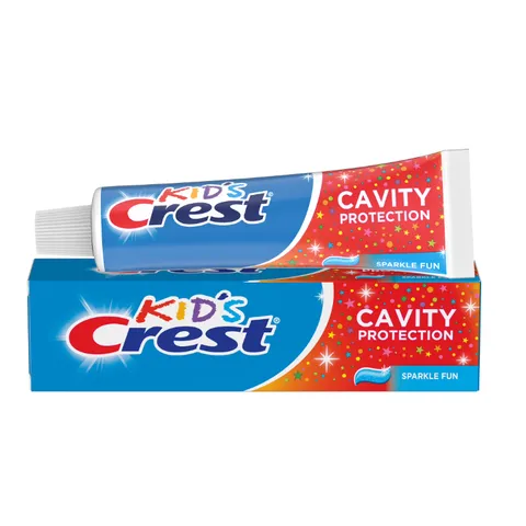 Kem Đánh Răng Trẻ Em Crest Cavity Protection Sparkle Fun 130g - Hương Vị Trái Cây Ngăn Ngừa Sâu Răng Cho Bé Từ 2-5 Tuổi