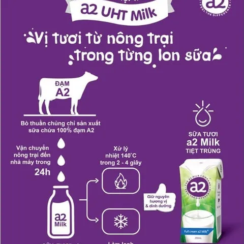[COMBO 2 HỘP] Sữa Tươi A2 Full Cream 200ml