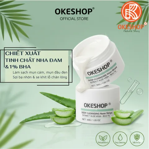 Gel Lột Mụn Than Tre OKESHOP 30ml - Hút Sạch Nhân Mụn, Bã Nhờn, Se Khít Lỗ Chân Lông
